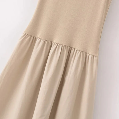 Vestido Largo Elegante TRAF 2025 Sin mangas, casual y de fiesta, ideal primavera, estilo Y2K.