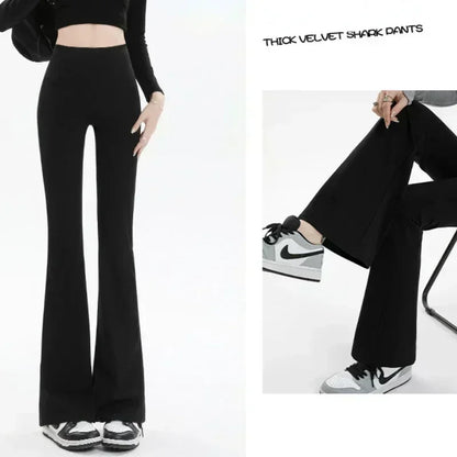 Pantalones Acampanados Mujer Leggings talle alto, sin costuras, pierna ancha, ideales para yoga, gym y uso casual.
