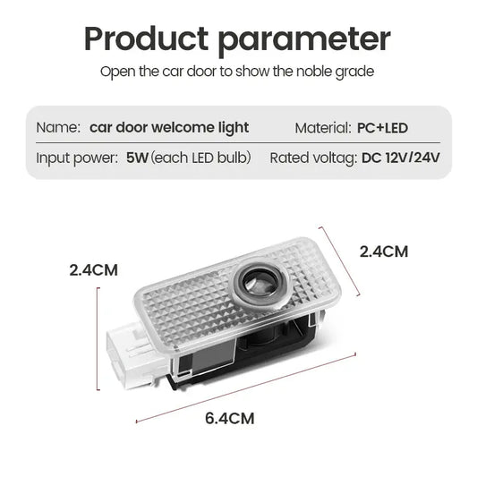 Luces de Bienvenida LED para Puerta – Proyector Decorativo Compatible con Audi - ¡Todo Chido!